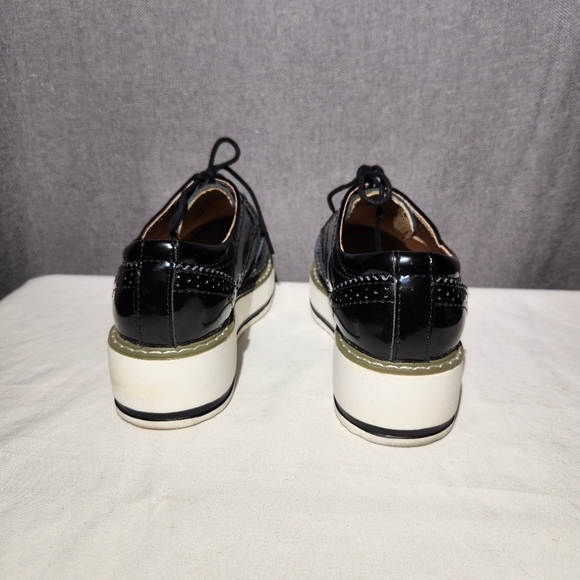 Dadawen Black and White Platform Oxford Size 37  6/6.5 - Picture 3 of 12